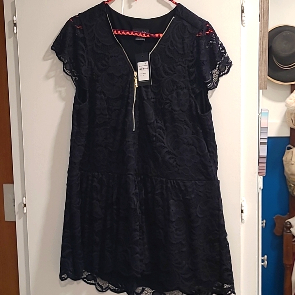 Brand New w/tags! Size 18 City Chic Black Lace blouse